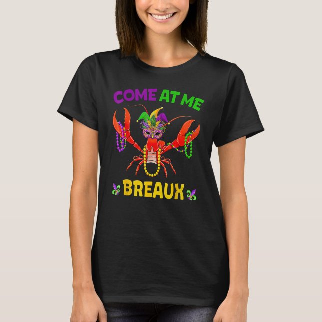 Camiseta Come At Me Breaux Crawfish Beads Mardi Gras 2023 N (Frente)