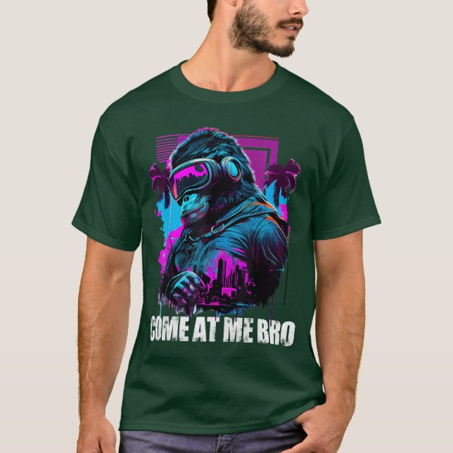 Camiseta Come at Me Bro Funny Gorilla Monkey VR Gamer Virtu (Frente)