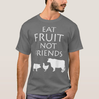 Camiseta Come Fruta Não Amigos Vegetarianos Vegan Saudáveis