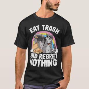 Camiseta Come Lixo E Arrependa Nada De Pizza Raccoon 3