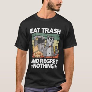 Camiseta Come Lixo E Arrependa Nada De Pizza Raccoon Pullov