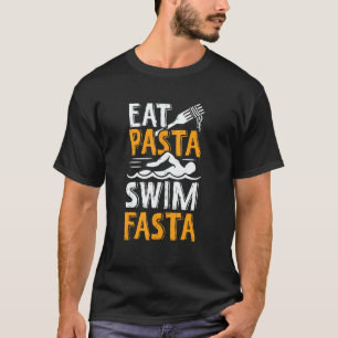 Camiseta Come Massas De Natação De Massas Para Um Nadador