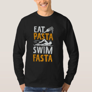 Camiseta Come Massas De Natação De Massas Para Um Nadador