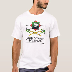 Camiseta Come os tiros de bambu e as folhas