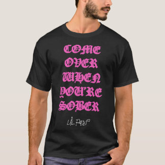 Camiseta Come Over When You&X27;Re Sober Lil Peep Pink - Li