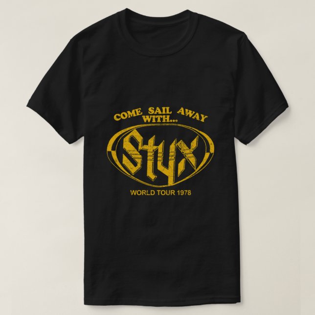 Camiseta Come Sail Away With STYX Vintage Gift (Frente do Design)