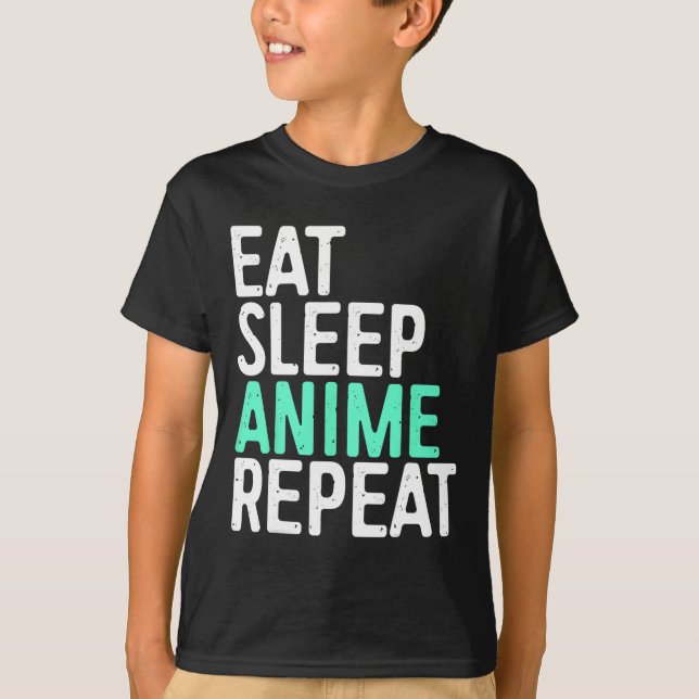 Camiseta Come Sleep Anime Repete O Passo De Animação Japonê (Frente)