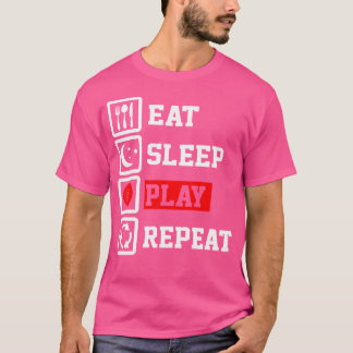 Camiseta Come Sleep Billiard Repete Engraçado Billiard