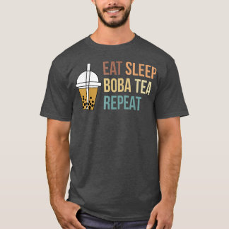 Camiseta Come Sleep Boba Tea Repeat Bubble Tea 879