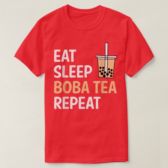 Camiseta Come Sleep Boba Tea Repete Bble Tea (Frente do Design)