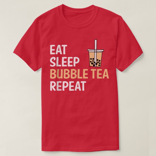 Camiseta Come Sleep Bubble Tea Repeat Boba Tea 880 (Frente do Design)
