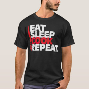 Camiseta Come Sleep Cook Repete o presente de natal dos che