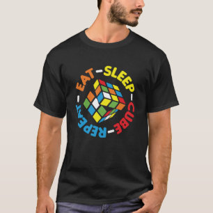 Camiseta Come Sleep Cube Repete Cubos Engraçados Velocidade