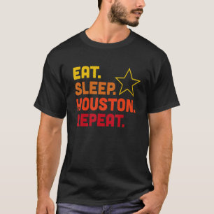 Camiseta Come Sleep Houston Repete Homens Gráficos De Beise