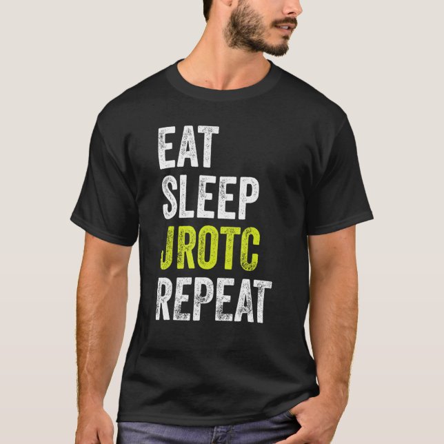 Camiseta Come Sleep JROTC Repete US Junior ROTC (Frente)