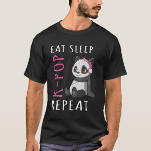 Camiseta Come Sleep K-Pop Repetir Panda