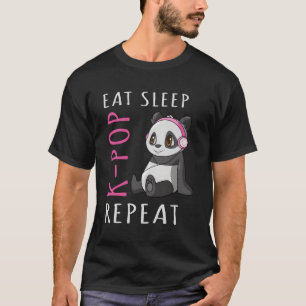 Camiseta Come Sleep K-Pop Repetir Panda