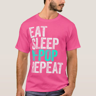 Camiseta Come Sleep K-Pop Repetir Ventilador de Drama Corea