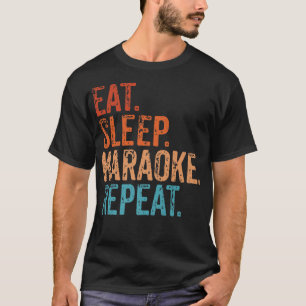 Camiseta Come Sleep Karaoke Repete Cantando Engraçado Canto