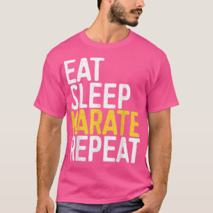 Camiseta Come Sleep Karate RepeatEngraçado Presente no Espo