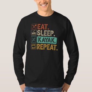 Camiseta Come Sleep Kayak Repete Vintage Kayak
