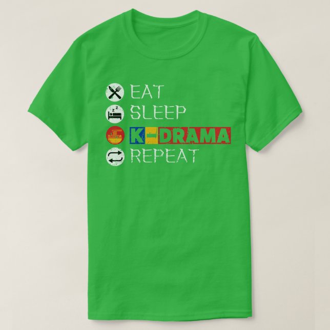 Camiseta Come Sleep KDrama Repete 9 (Frente do Design)