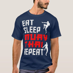 Camiseta Come Sleep Muay Thai Repete Engraçado Muay Thai G