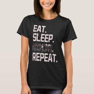 Camiseta Come Sleep Ninja Repete Japão Shinobi Para Ventila