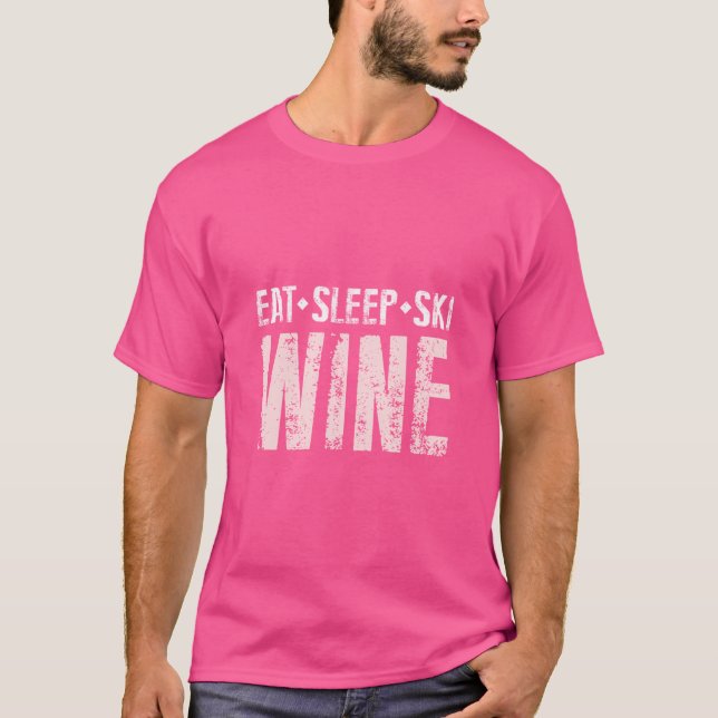 Camiseta Come Sleep Ski Wine Design (Frente)