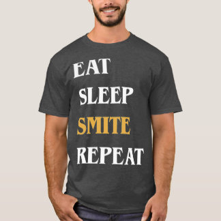 Camiseta Come Sleep Smite Repetir Paladina Engraçada