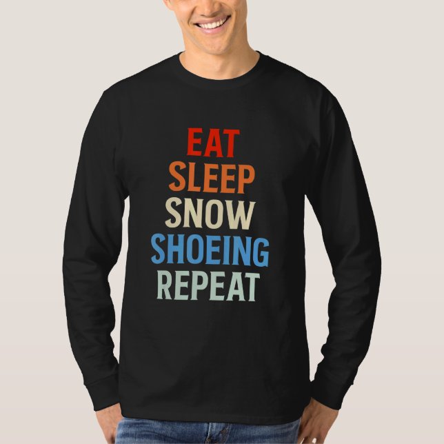 Camiseta Come Sleep Snowshoer Snowshoer Snowshoer Montanha (Frente)