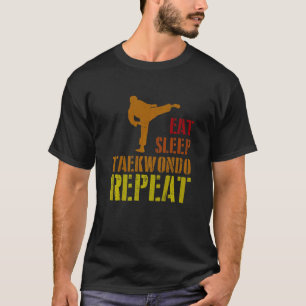 Camiseta Come Sleep Taekwondo Repete Designs de Karate