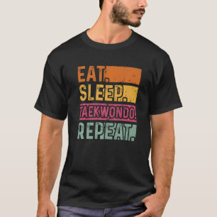 Camiseta Come Sleep Taekwondo Repete Taekwondo Black Belt