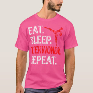 Camiseta Come Sleep Taekwondo Repete Taekwondo Player Engra