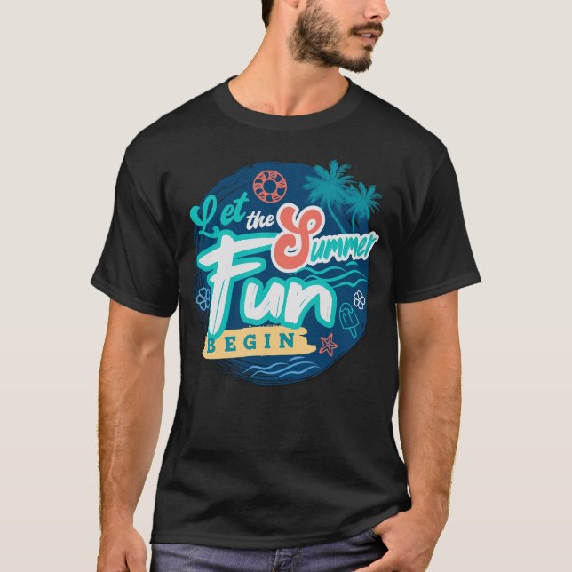 Camiseta Começa a diversão de verão (Frente)