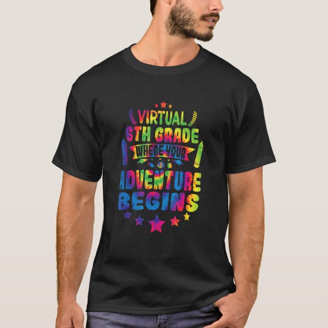 Camiseta Começa O 6 Virtual De Volta Ao Aventura Escolar (Frente)