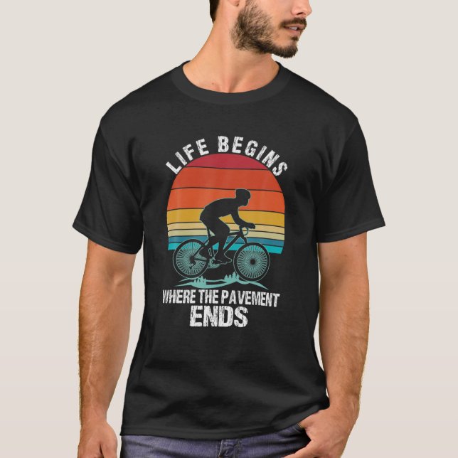 Camiseta Começa Onde Pavement Mountain Bike Bic (Frente)
