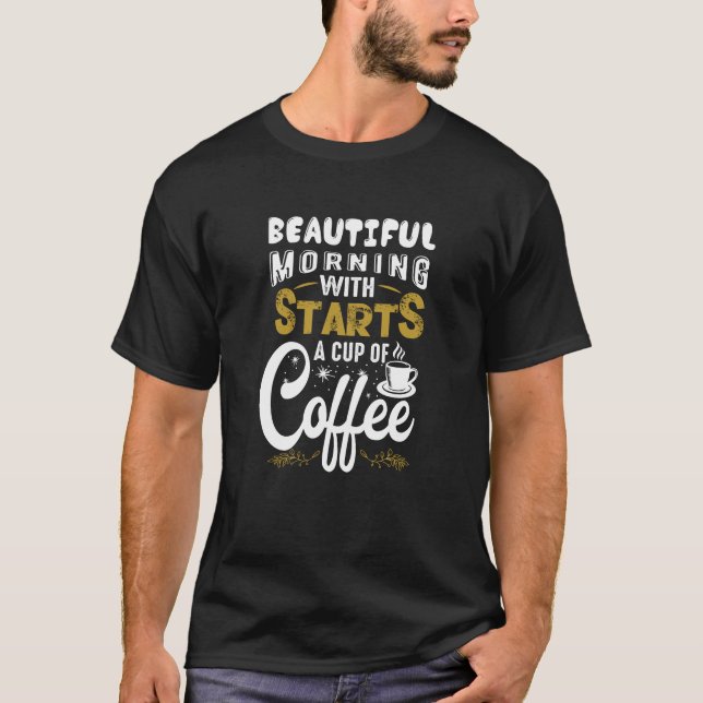 Camiseta Começa uma taça de café (Frente)