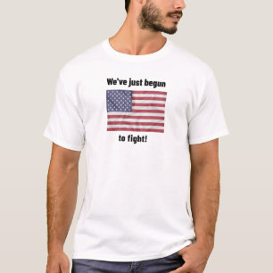 CAMISETA COMEÇAMOS A LUTAR! BANDEIRA AMERICANA