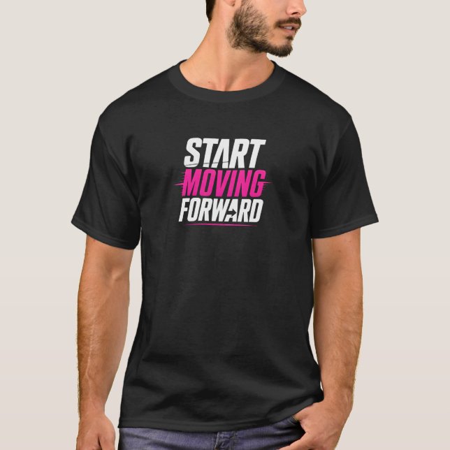 CAMISETA COMEÇAR A SE MOVER PARA FRENTE (Frente)