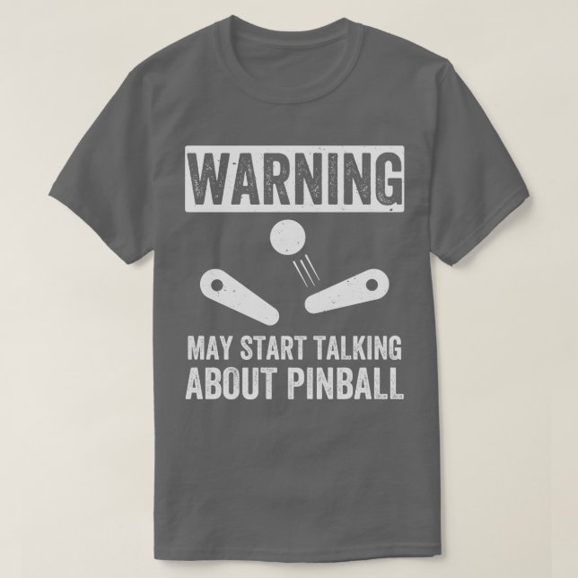 Camiseta Comece a falar sobre máquinas Pinball Arcade Engra (Frente do Design)
