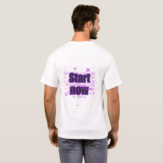 Camiseta Comece Agora – Design Motivacional Roxo