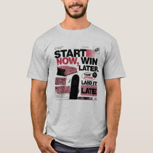 Camiseta Comece Agora Vence Mais Tarde Skate
