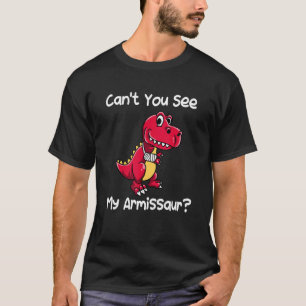 Camiseta Comece bem com um dinossauro Rex Arm Quebrado com 