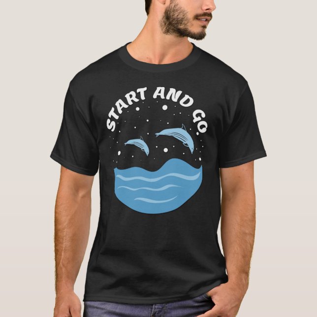 Camiseta Comece e Vá! - Golfinhos Fofos (Frente)
