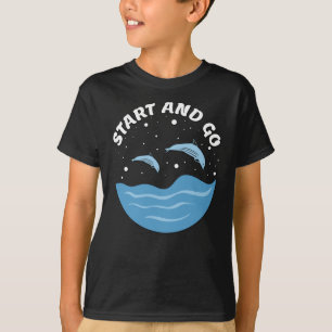 Camiseta Comece e Vá! - Golfinhos Fofos