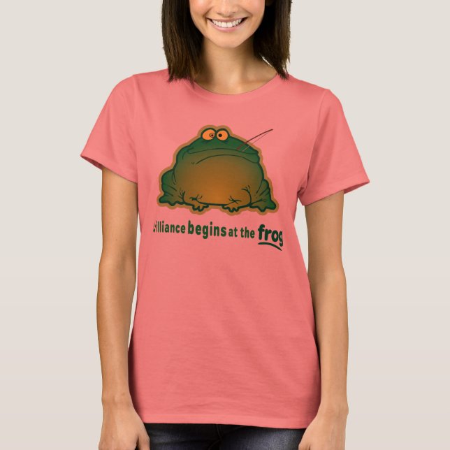 Camiseta Comece Na Piada Da Orquestra Engraçada Do Sapo (Frente)