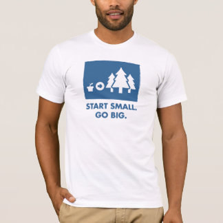 Camiseta Comece pequeno. Vá grande. (Homens)