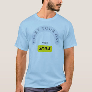 Camiseta Comece seu dia com um sorriso - Espalhe a Positivi