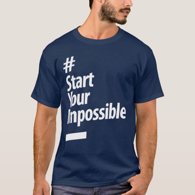 Camiseta Comece Seu Impossível - A Vida Doce (Frente)